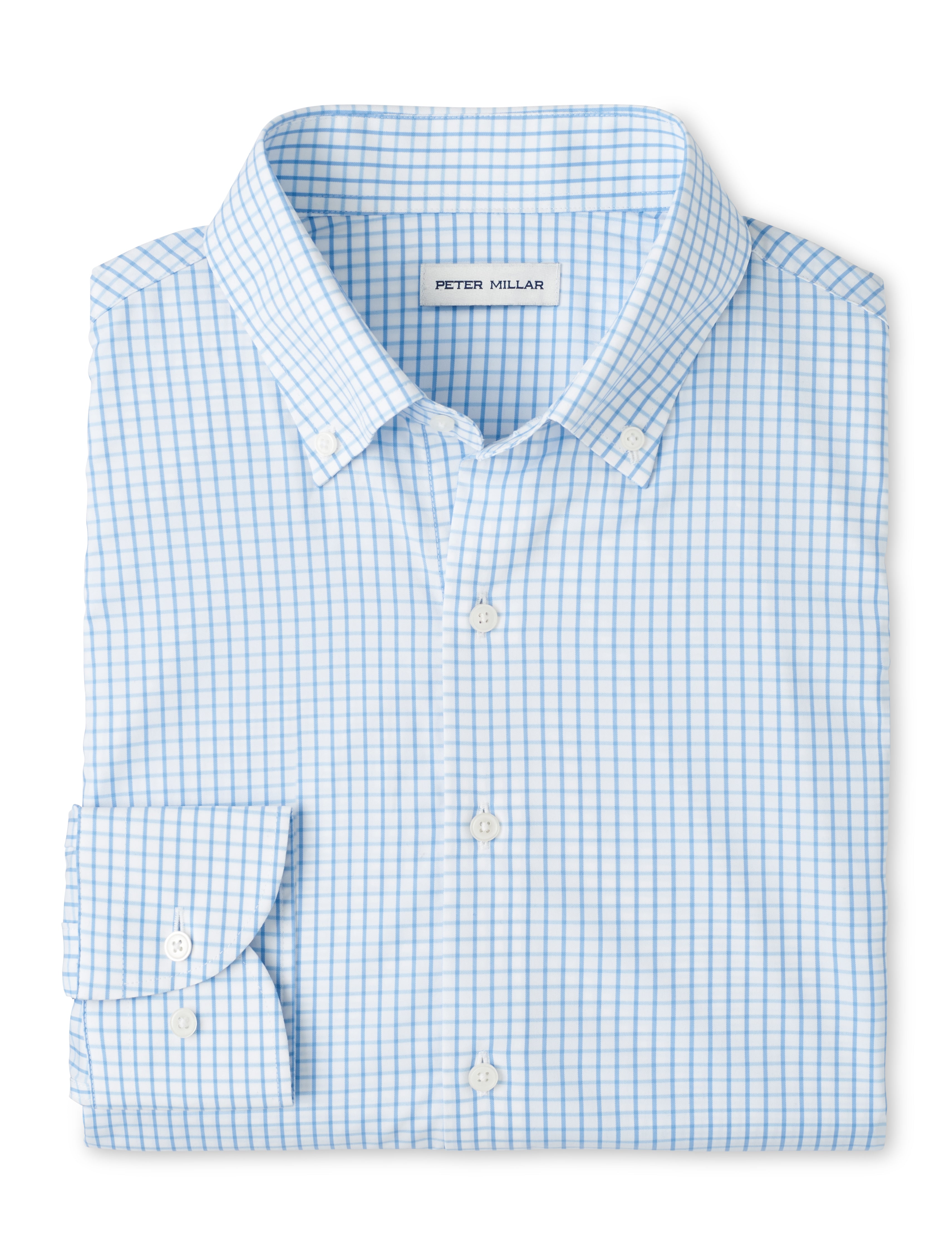 Peter Millar Hanford Twill Performance Sport Shirt - Cottage Blue
