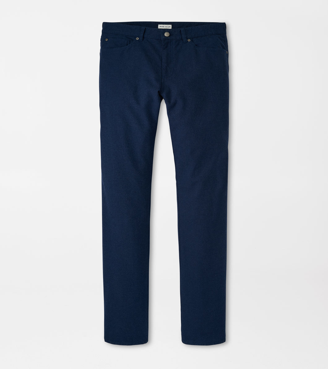Peter Millar Mountainside Flannel Five-Pocket Pant in Atlantic Blue