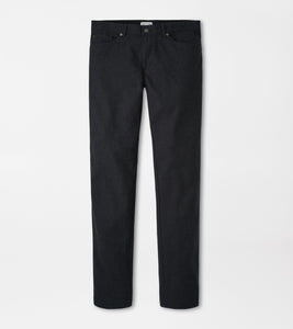 Peter Millar Mountainside Flannel Five-Pocket Pant in Charcoal