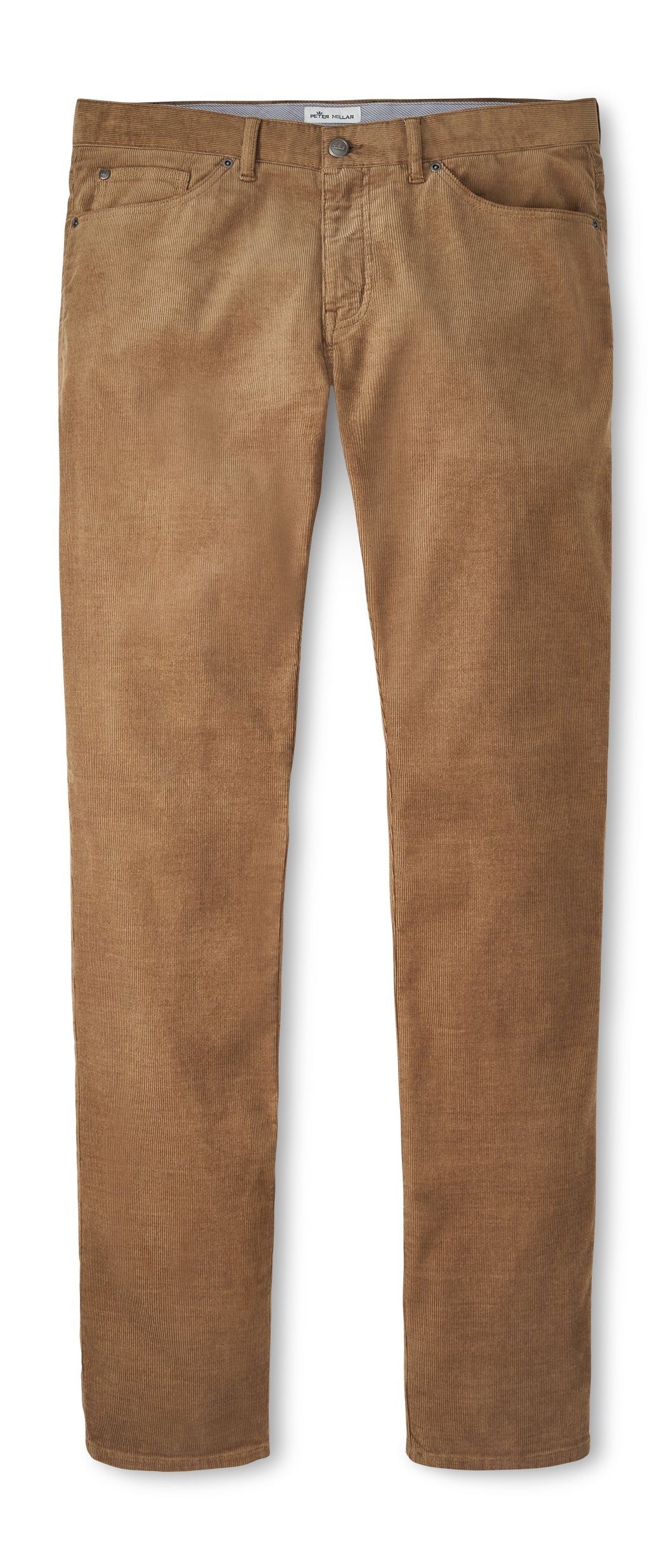 Peter Millar Superior Soft Corduroy Five-Pocket Pant in Khaki