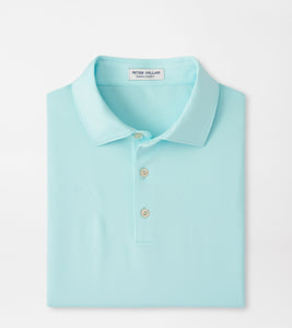 Peter Millar Solid Performance Jersey Polo in Celeste