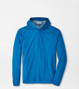 Peter Millar Pine Performance Hoodie in Jewel Blue
