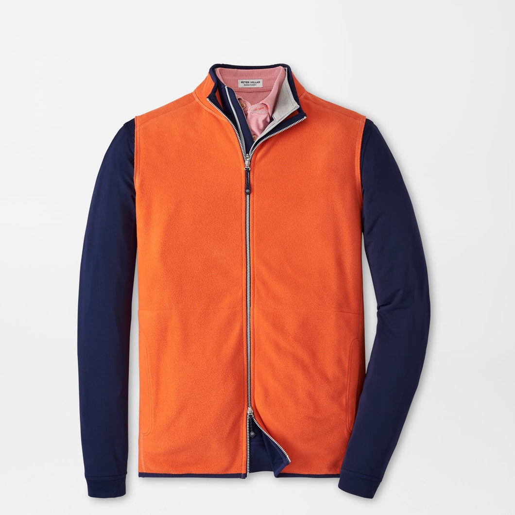 Peter Millar Thermal Flow Micro Fleece Vest in Burning Sunset