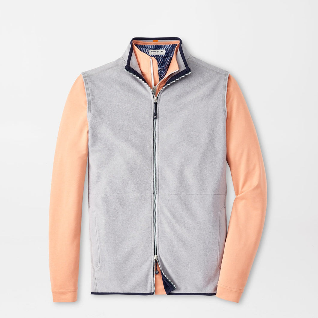 Peter Millar Thermal Flow Micro Fleece Vest in Gale Grey