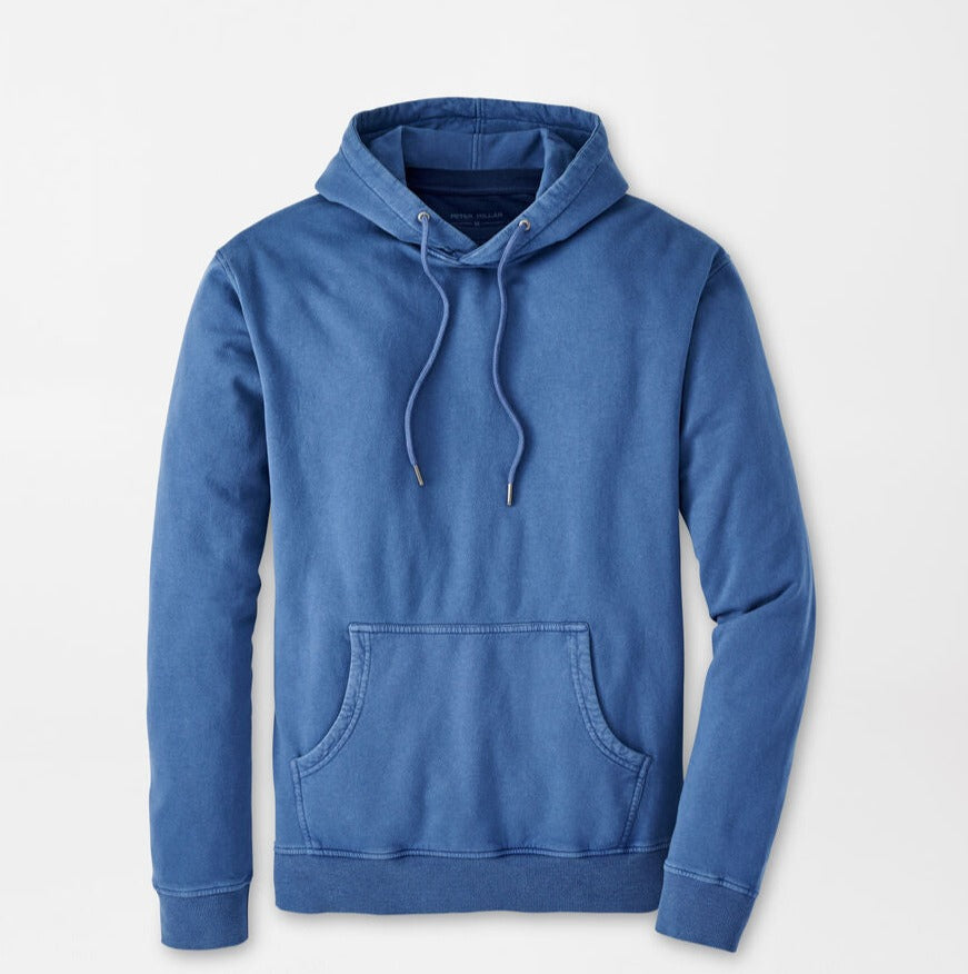 Peter Millar Lava Wash Gardent Dyed Hoodie in Ocean Blue