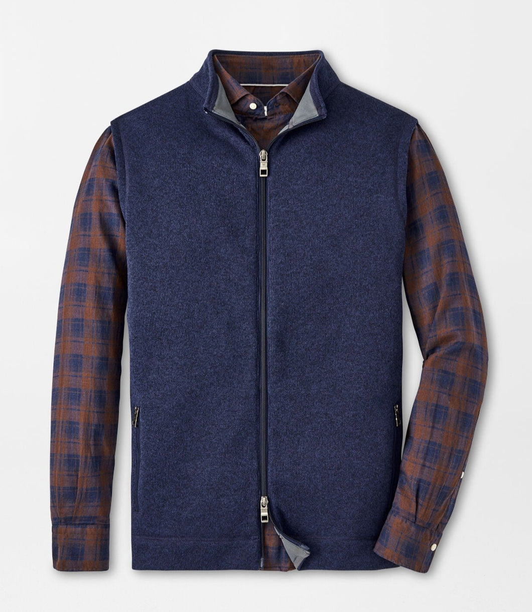 Peter Millar Crown Sweater Fleece Vest - Navy