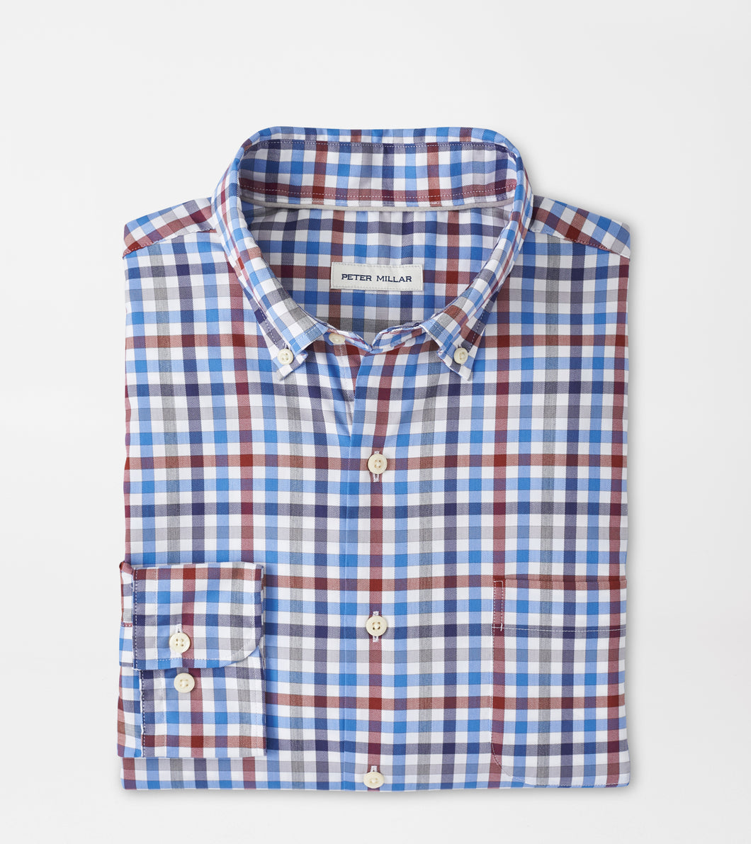 Peter Millar Orin Cotton-Stretch Sport Shirt in White