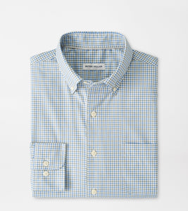 Peter Millar Selby Cotton-Stretch Sport Shirt in Twilight Blue