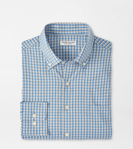 Peter Millar Ashbury Performance Twill Sport Shirt in Twilight