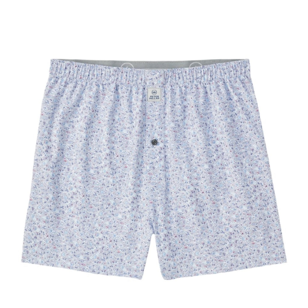 Peter Millar Bootleggers Performance Boxer Short in White