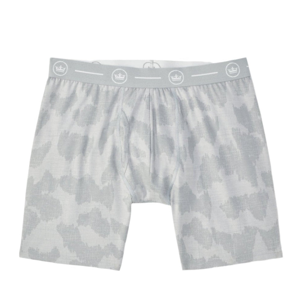 Peter Millar Windowpane Camo Performance Boxer Brief in Gale Grey