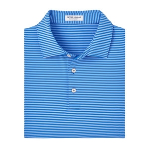 Peter Millar Hales Performance Jersey Polo in Mako Blue