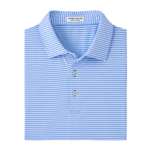 Peter Millar Cedar Performance Jersey Polo in Liberty Blue