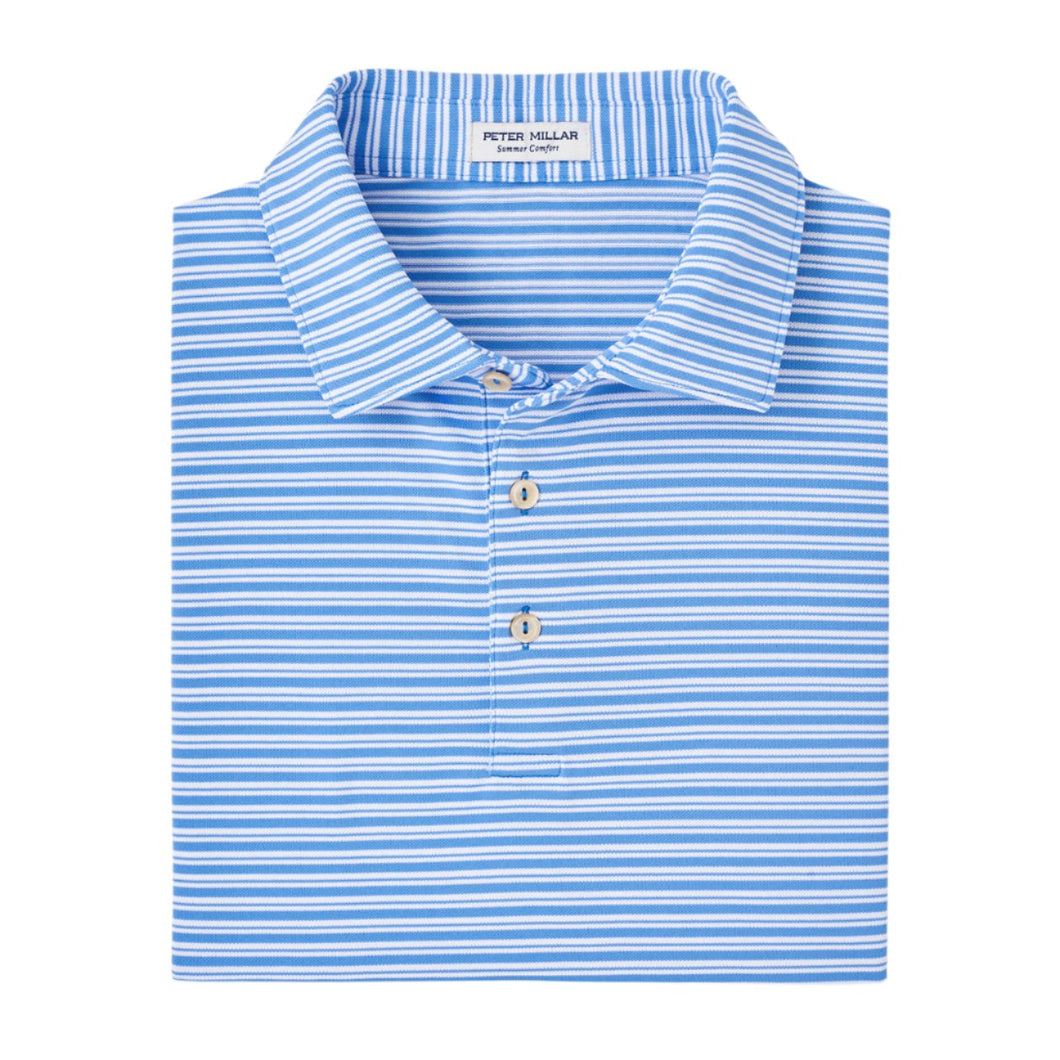 Peter Millar Dellroy Performance Mesh Polo in Liberty Blue