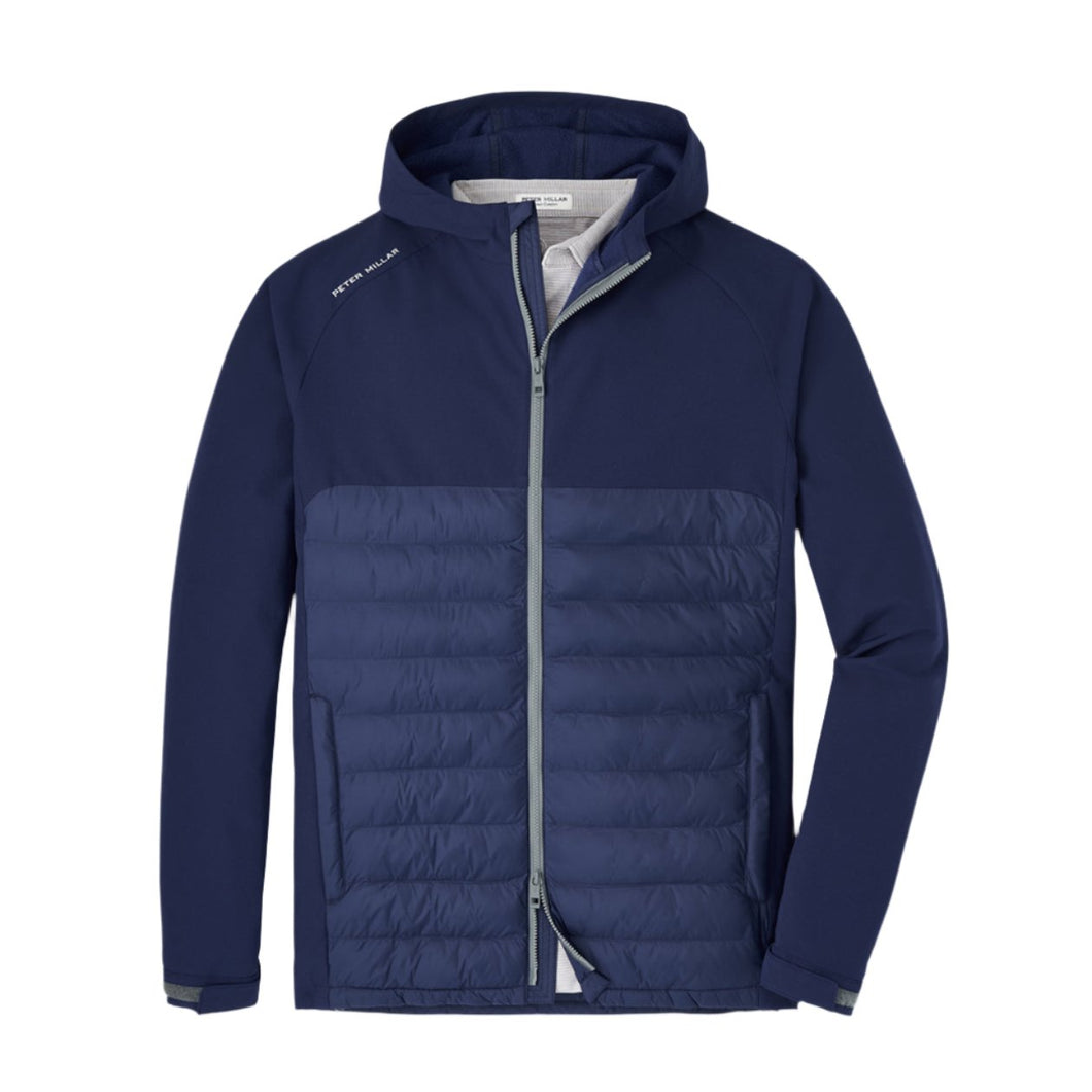 Peter Millar All Course Hybrid Hoodie in Navy