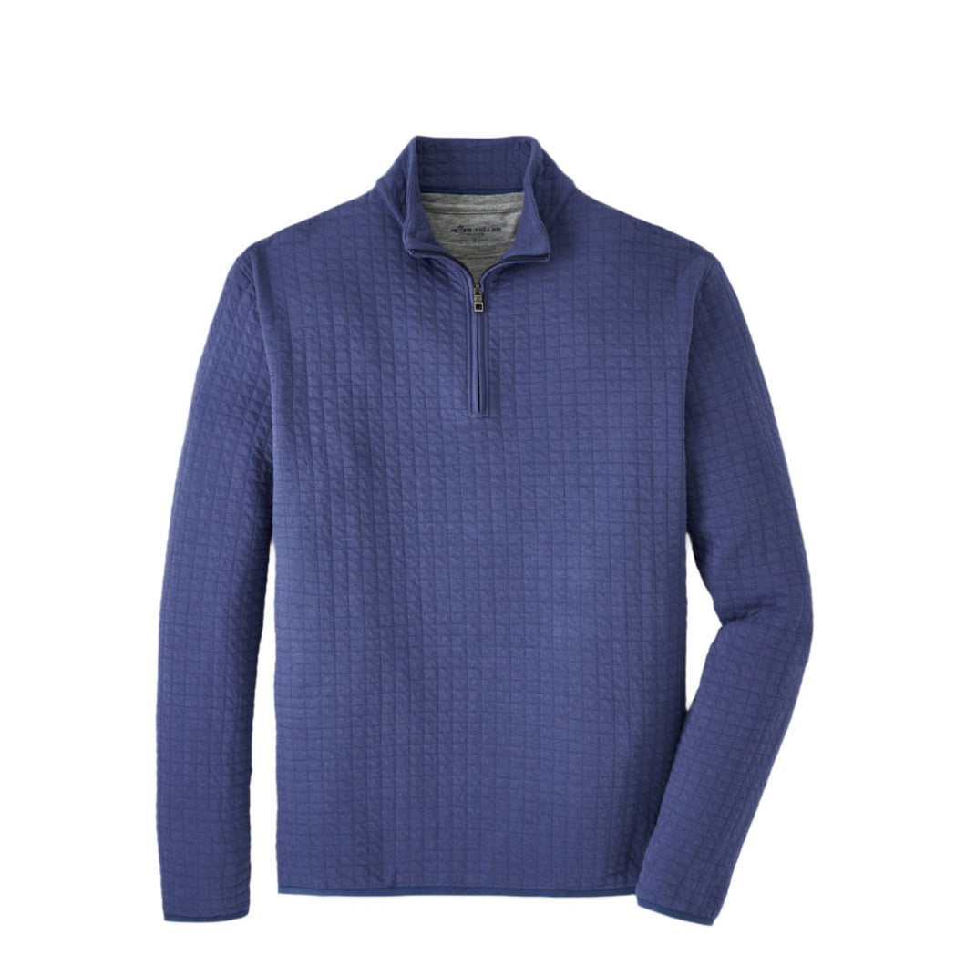 Peter Millar Quad Quilted Quarter-Zip in Galaxy