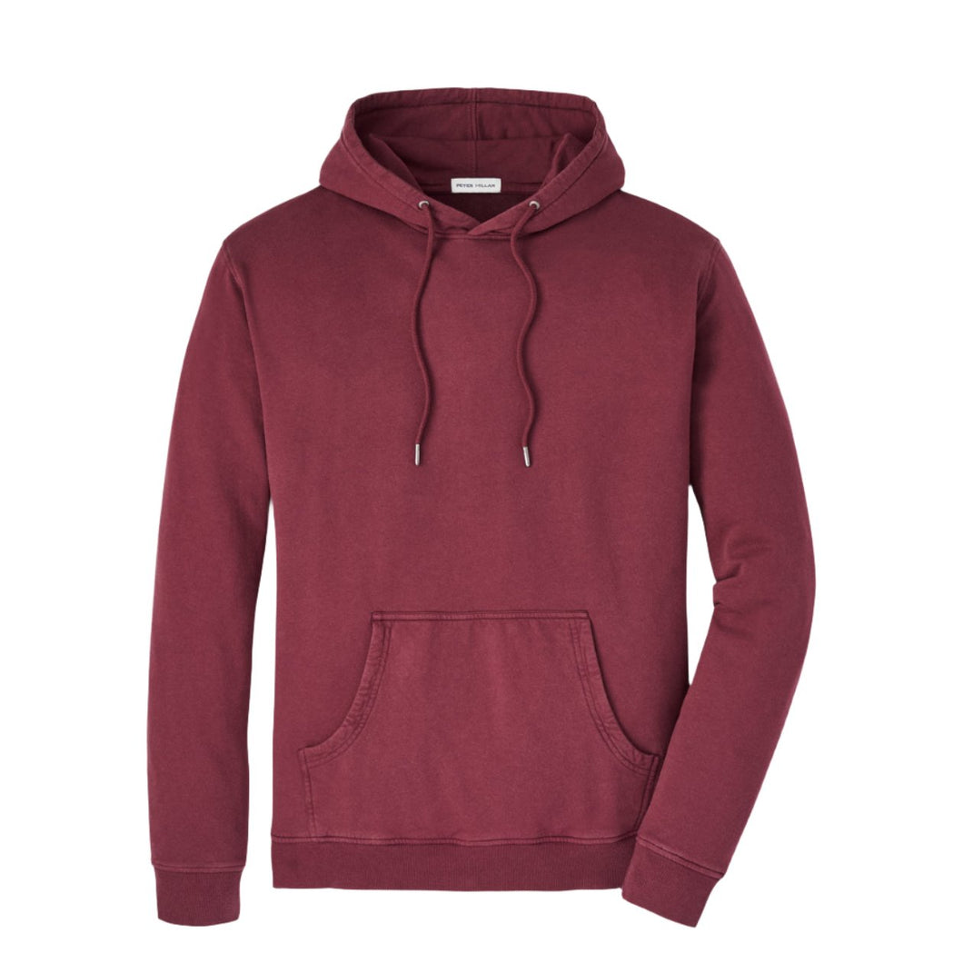 Peter Millar Lava Wash Hoodie in Currant