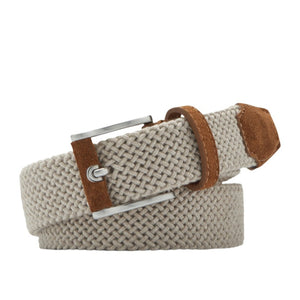 Peter Millar Crafted Woven Wool Belt in Sand