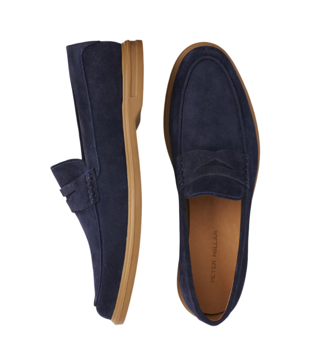 Peter Millar Excursionist Penny Loafer in Dark Navy