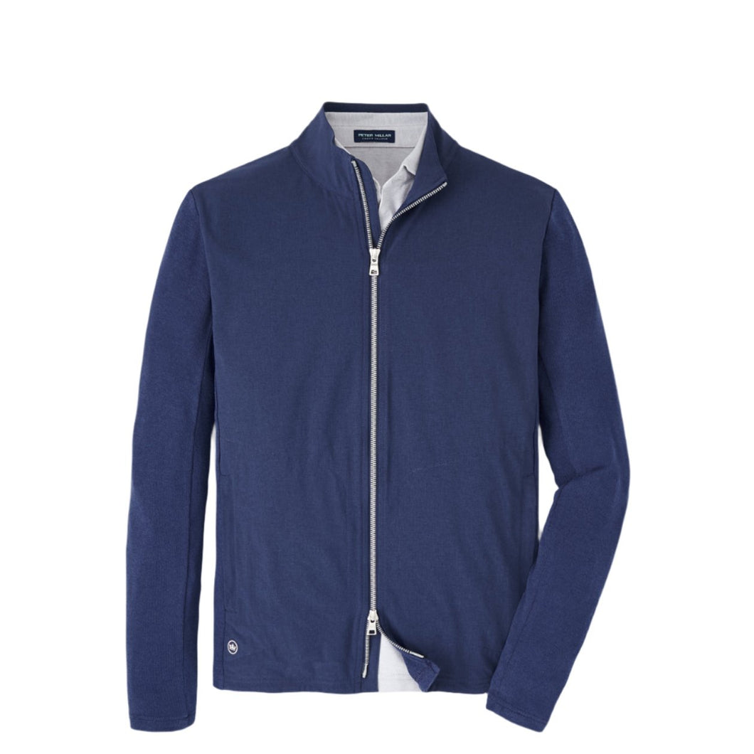 Peter Millar Solstice Performance Hybrid Full-Zip in Navy