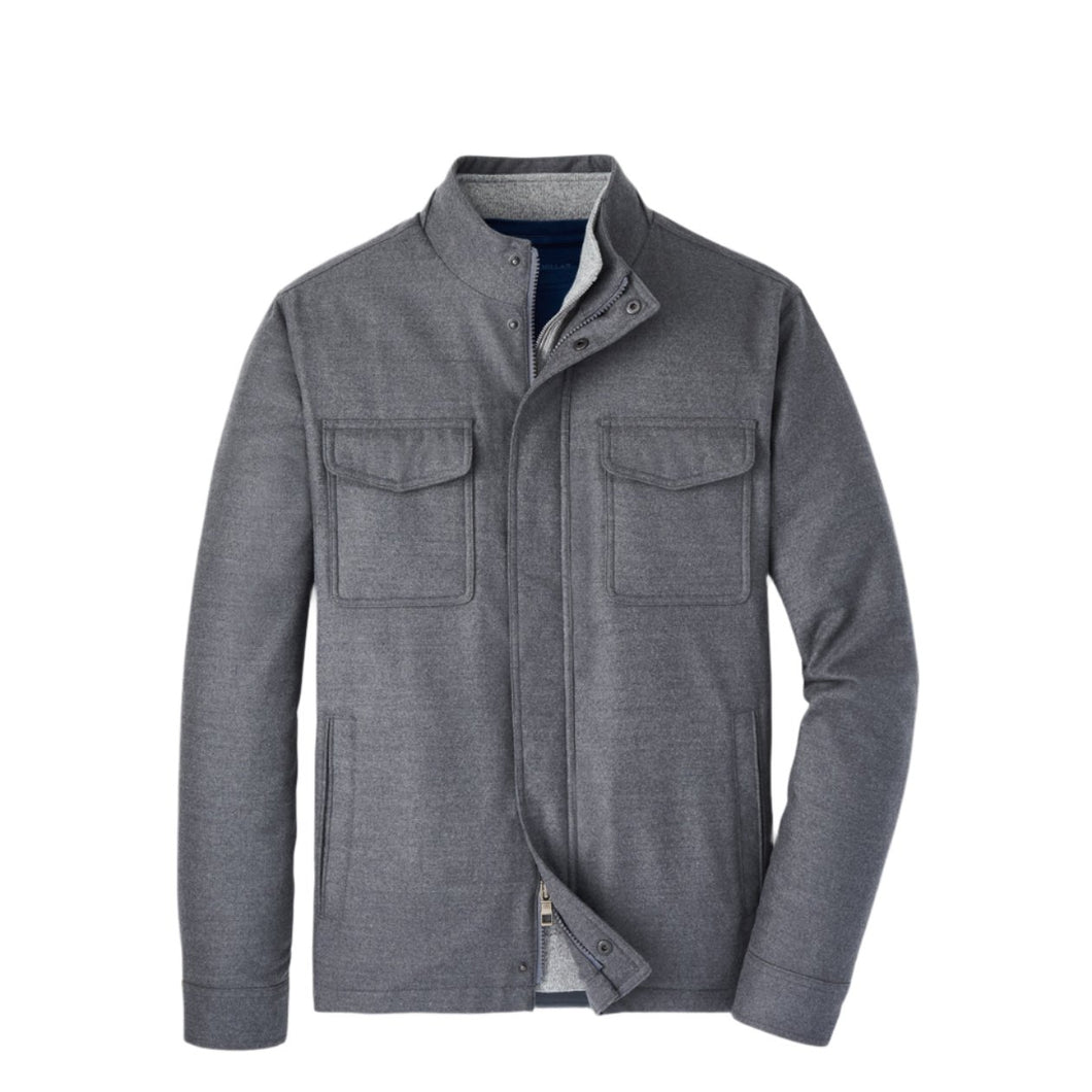 Peter Millar Norfolk Wool Bomber in Charcoal