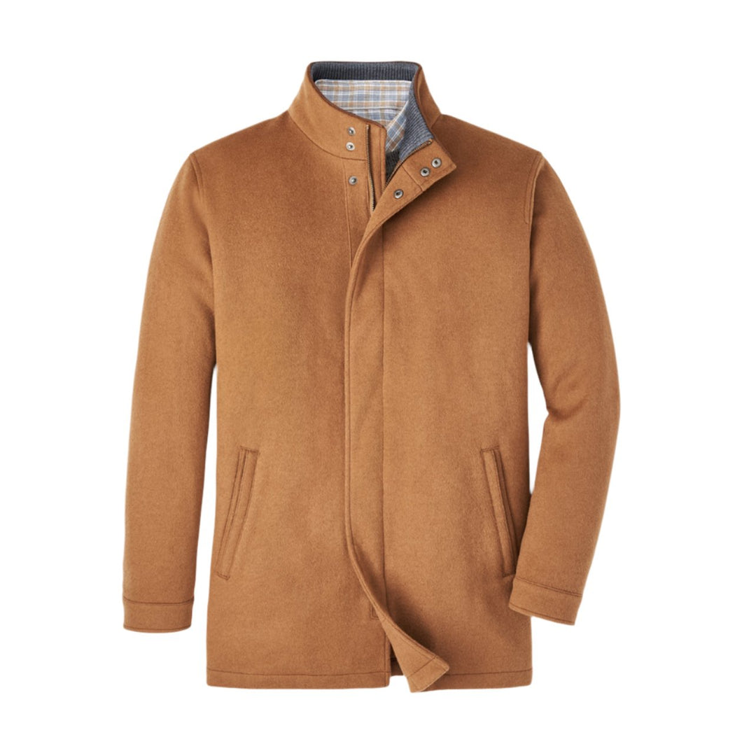 Peter Millar Crown Flex Fleece City Coat in Hazel Wood