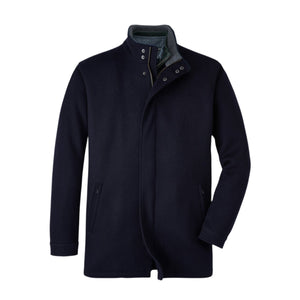 Peter Millar Crown Flex Fleece City Coat in Navy