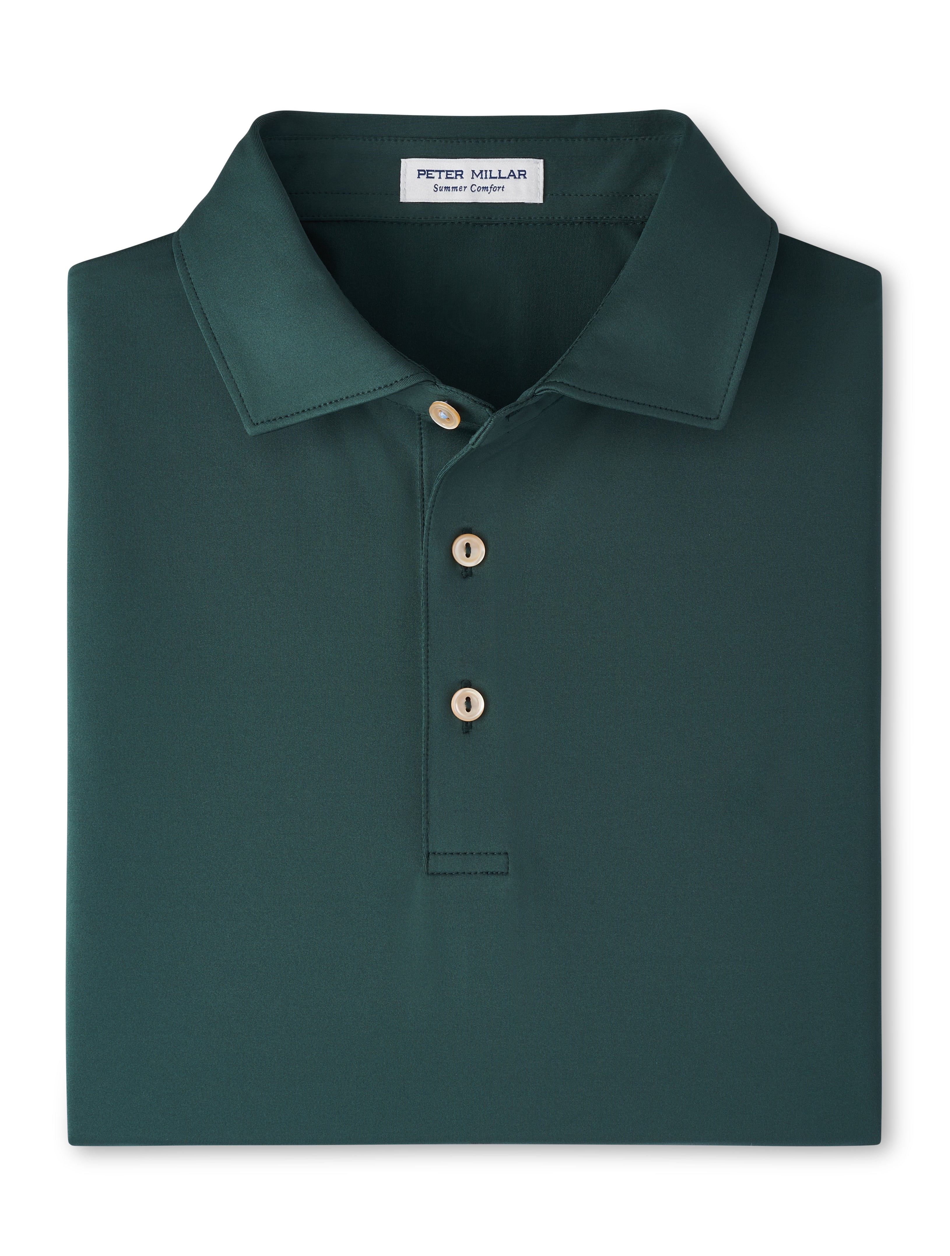 Peter Millar Solid Performance Jersey Polo in Nordic Pine