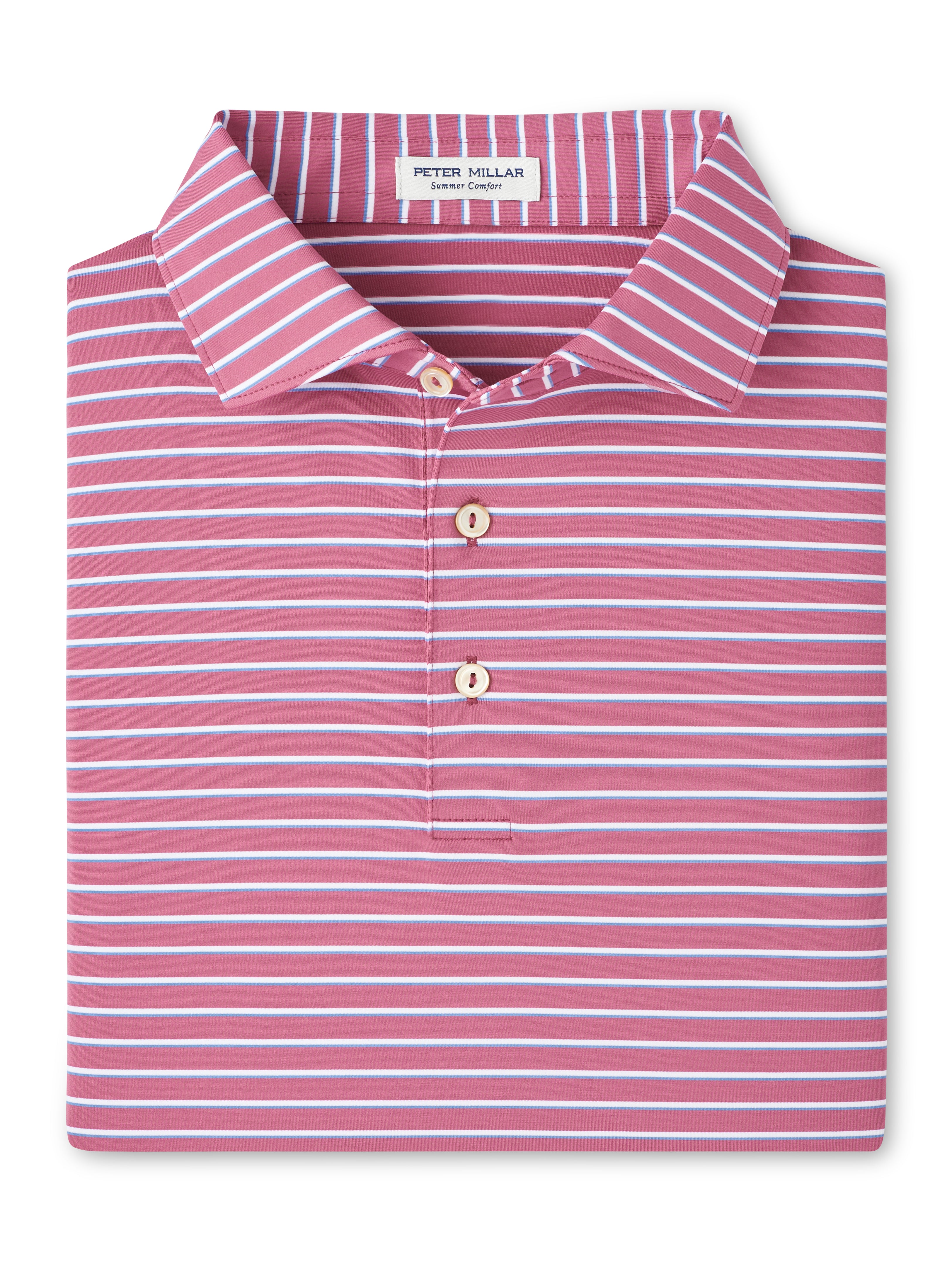 Peter Millar Dunnes Performance Jersey Polo in Rosewood