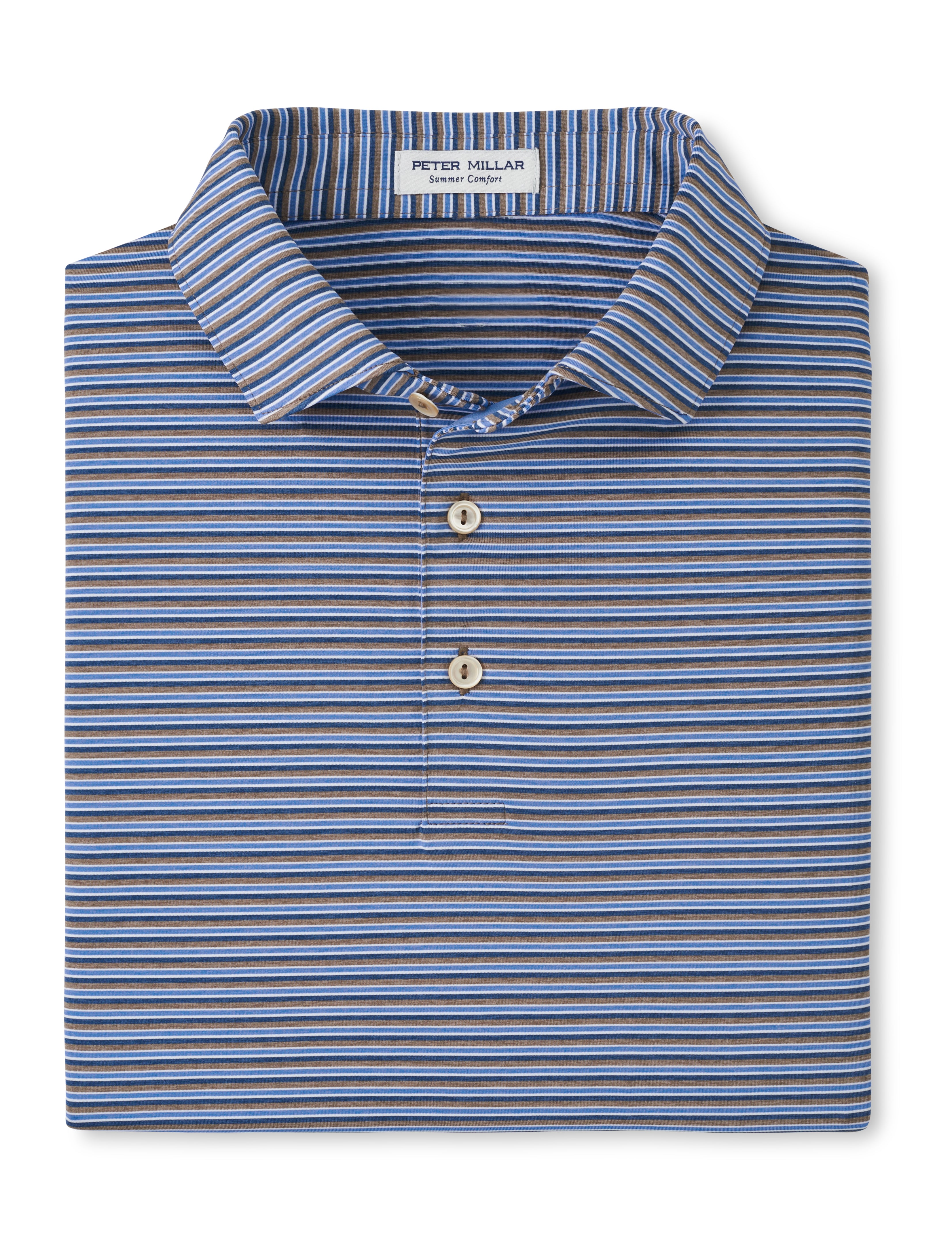Peter Millar Lenway Performance Jersey Polo in Poplar Brown