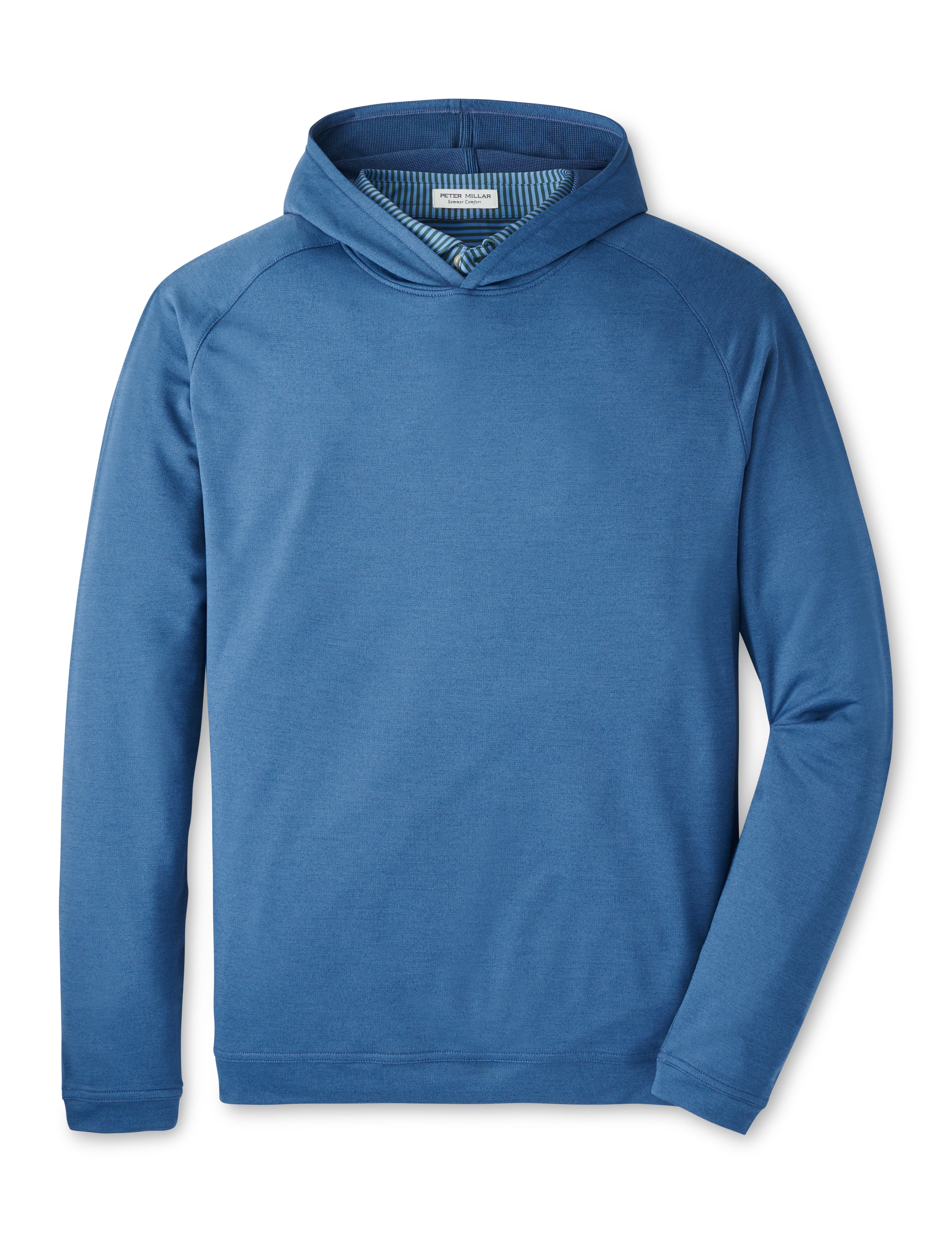 Peter Millar Pine Performance Hoodie in Blue Haze