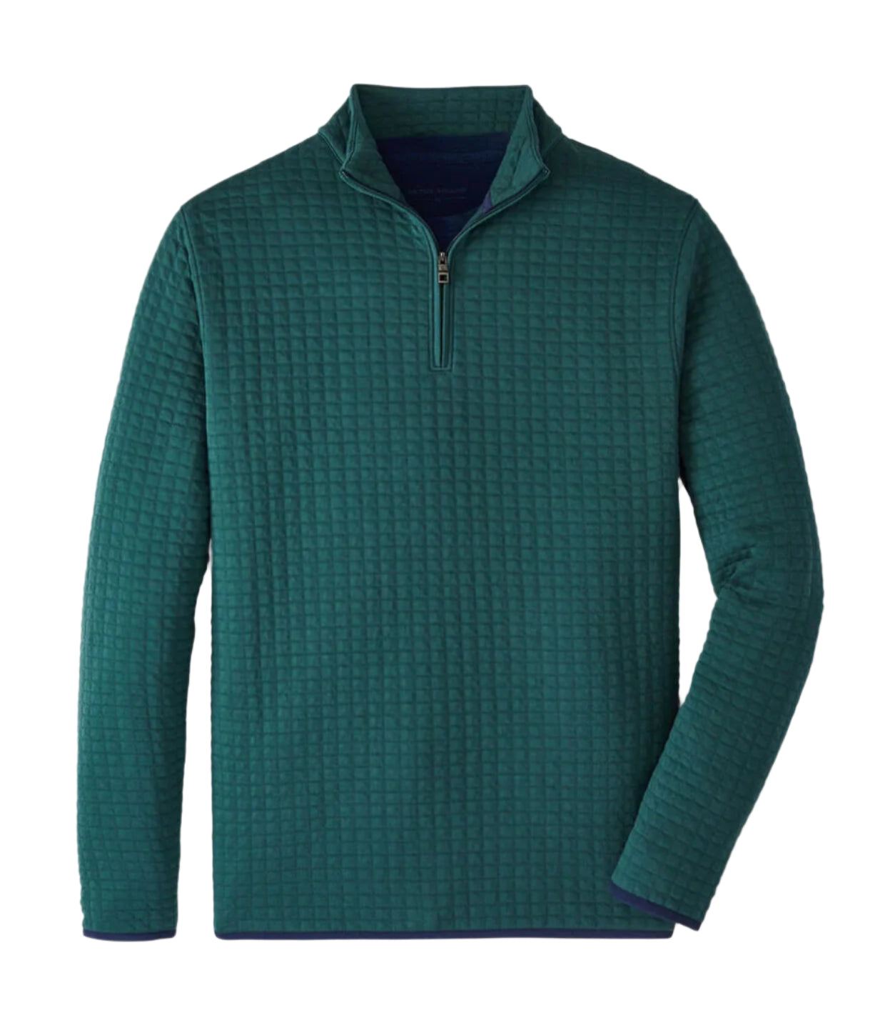 Peter Millar Quad Quilted Quarter-Zip in Nordic Pine