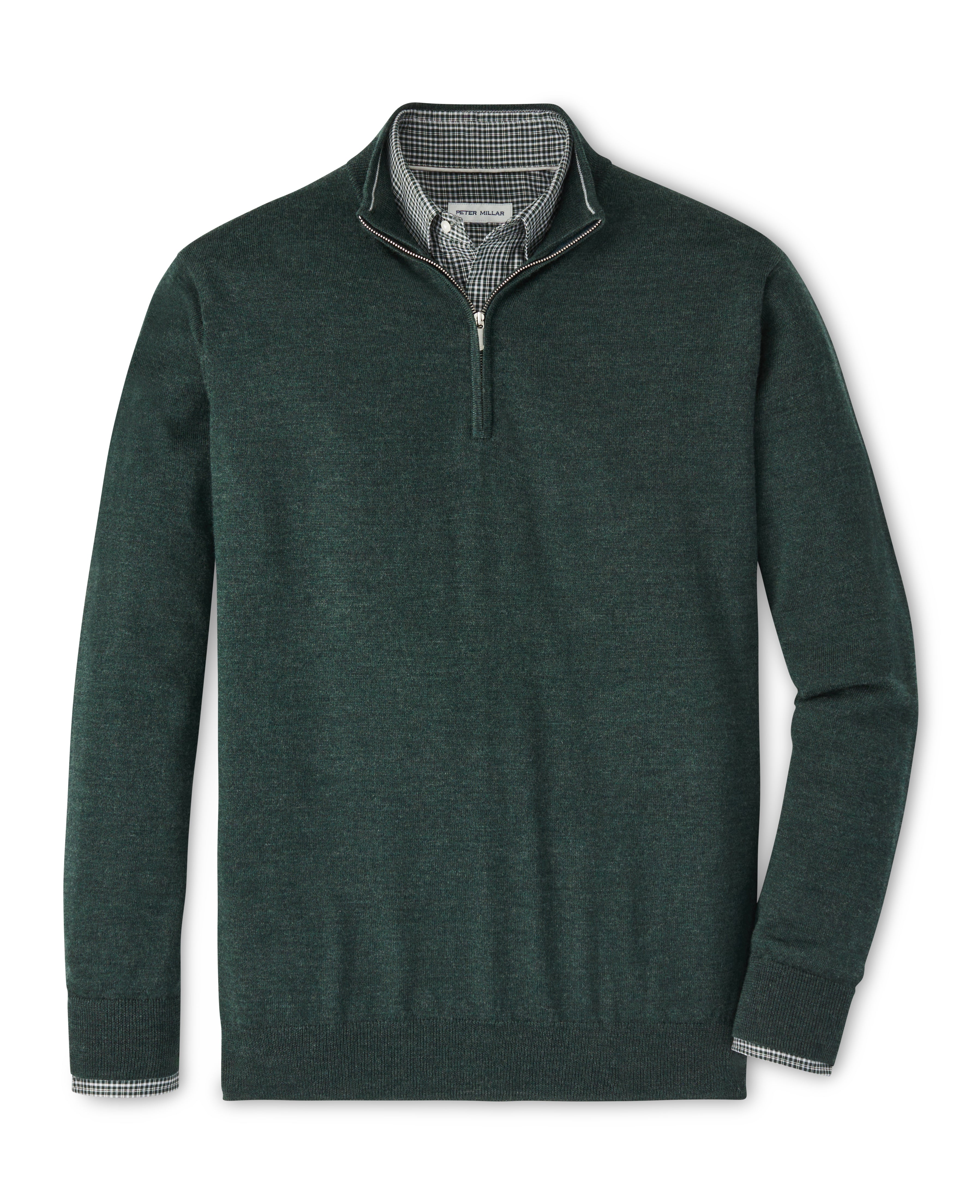 Peter Millar Autumn Crest Quarter-Zip in Nordic Pine