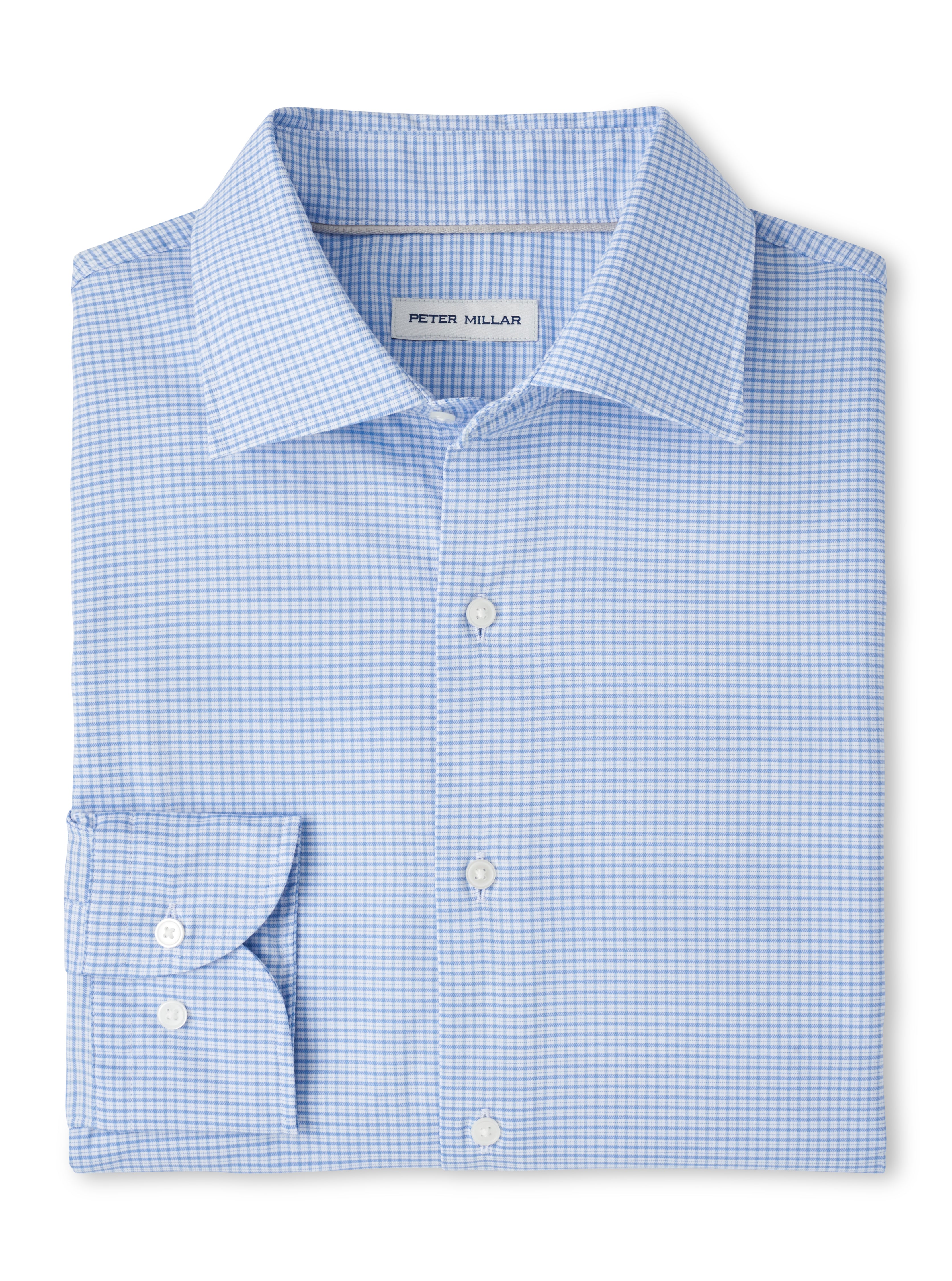 Peter Millar Jackson Crown Lite Cotton-Stretch Sport Shirt in Ruddy Blue