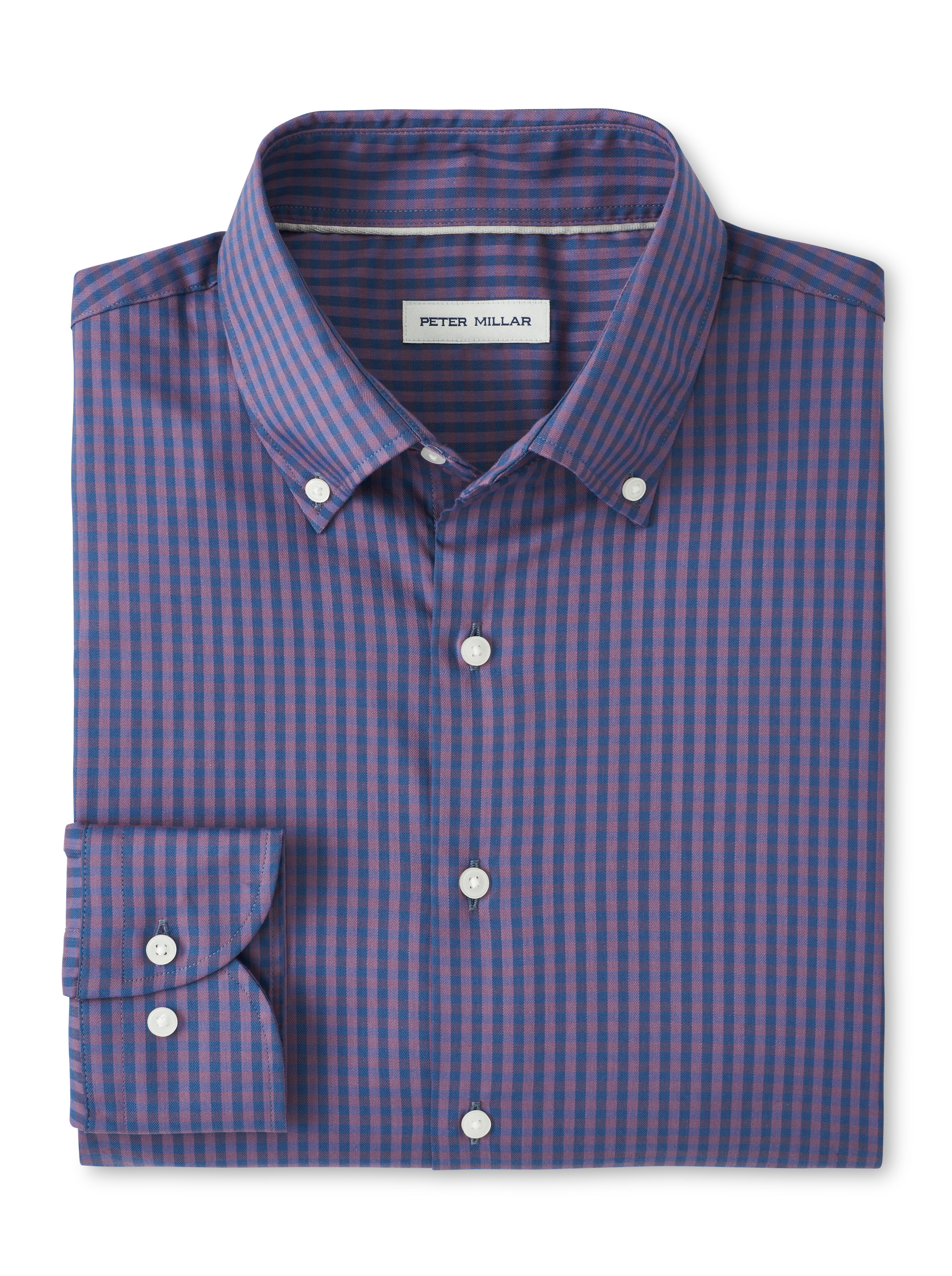 Peter Millar Conway Crown Lite Cotton-Stretch Sport Shirt in Parisian Fig