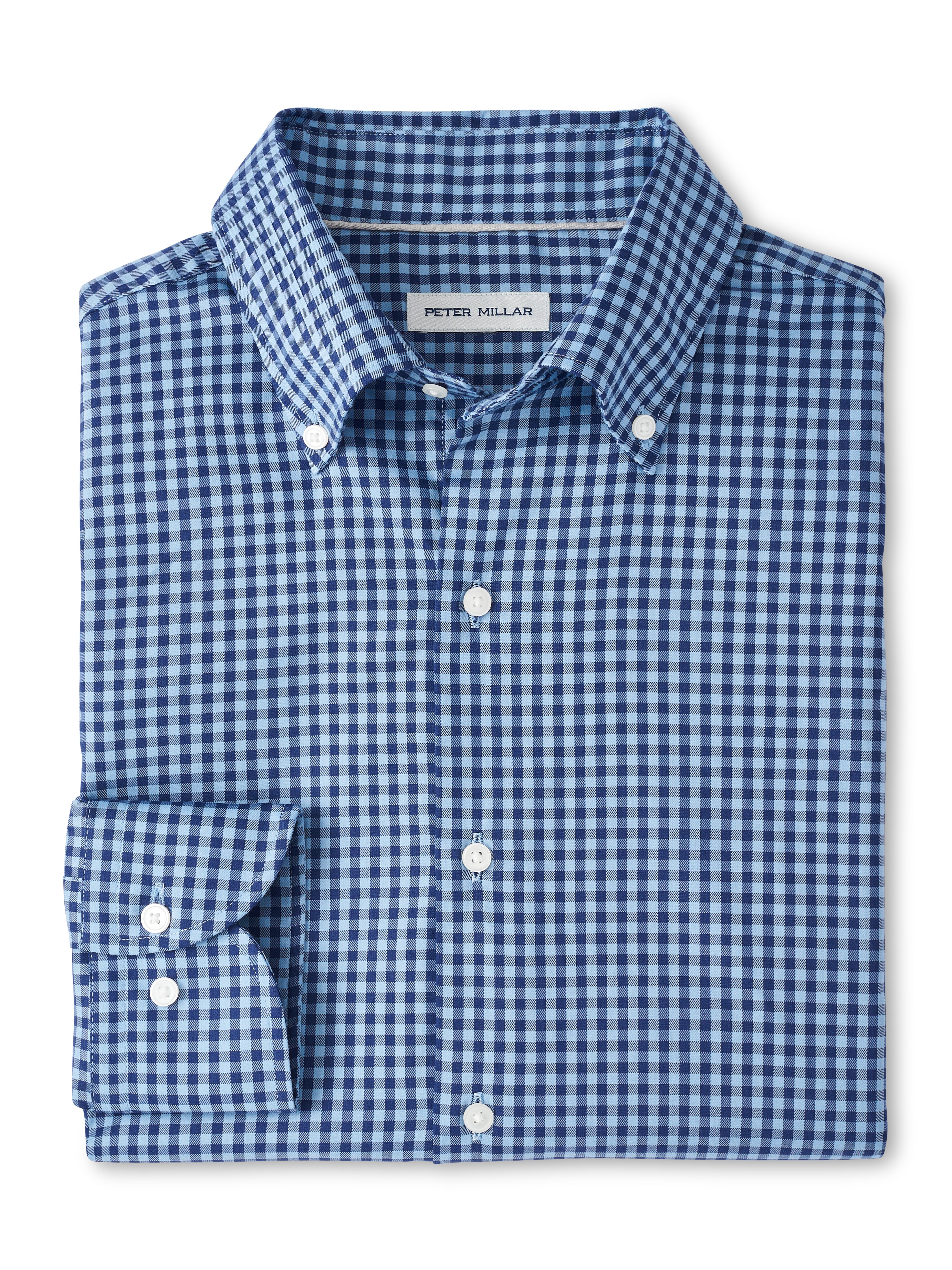 Peter Millar Conway Crown Lite Cotton-Stretch Sport Shirt in Ruddy Blue