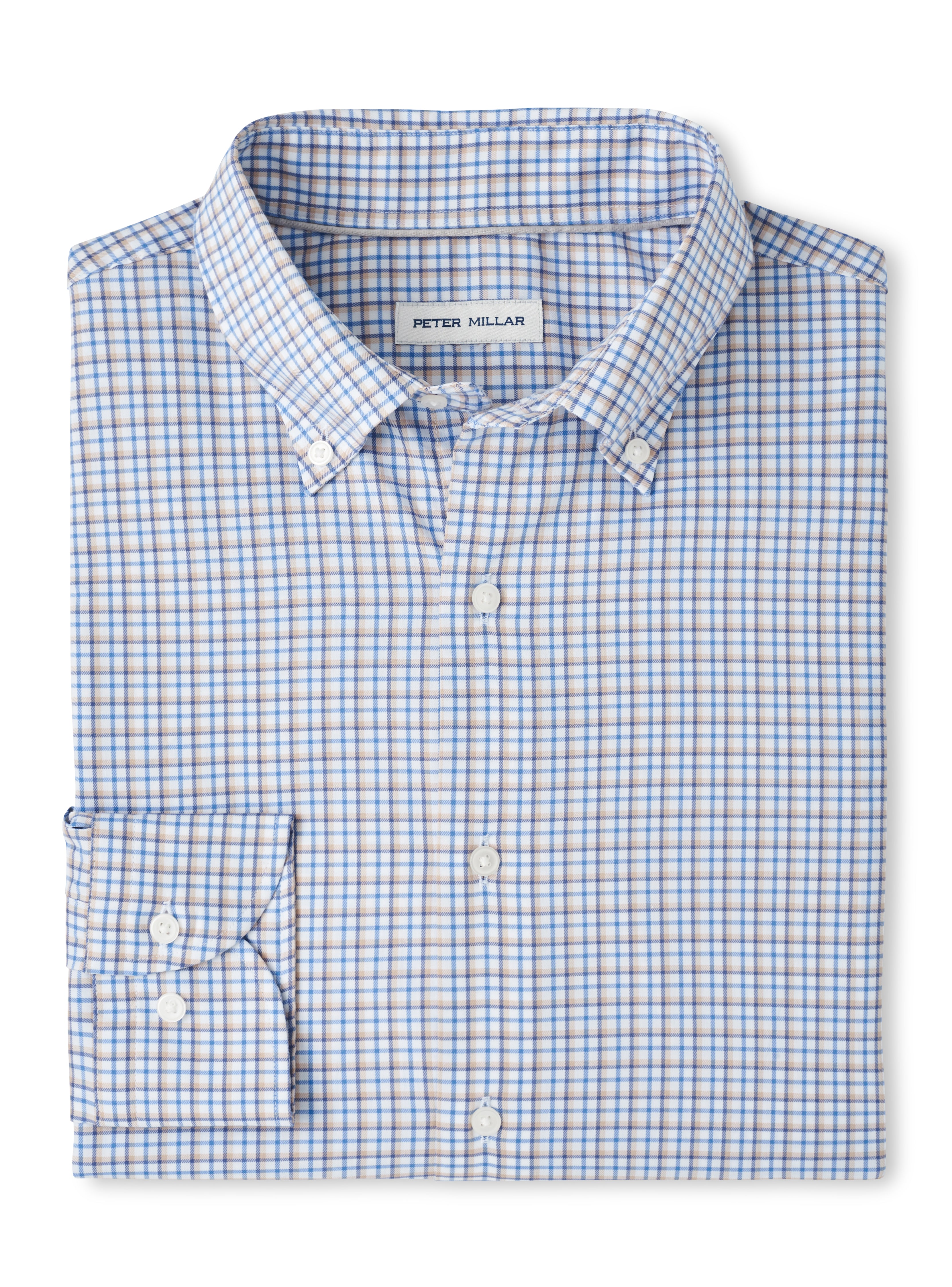 Peter Millar Julian Crown Lite Cotton-Stretch Sport Shirt in Evening Tide
