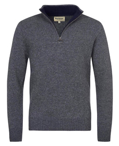 Barbour Nelson Essential Half Zip Sweater in Storm Grey