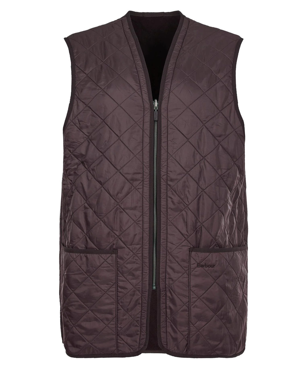 Barbour Polarquilt Waistcoat/Zip-In Liner in Dark Brown