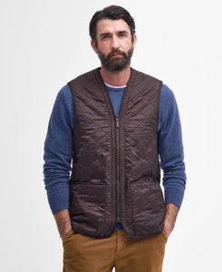 Barbour Polarquilt Waistcoat/Zip-In Liner in Dark Brown