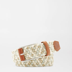 Peter Millar Cotton Melange Braided Belt in Stone