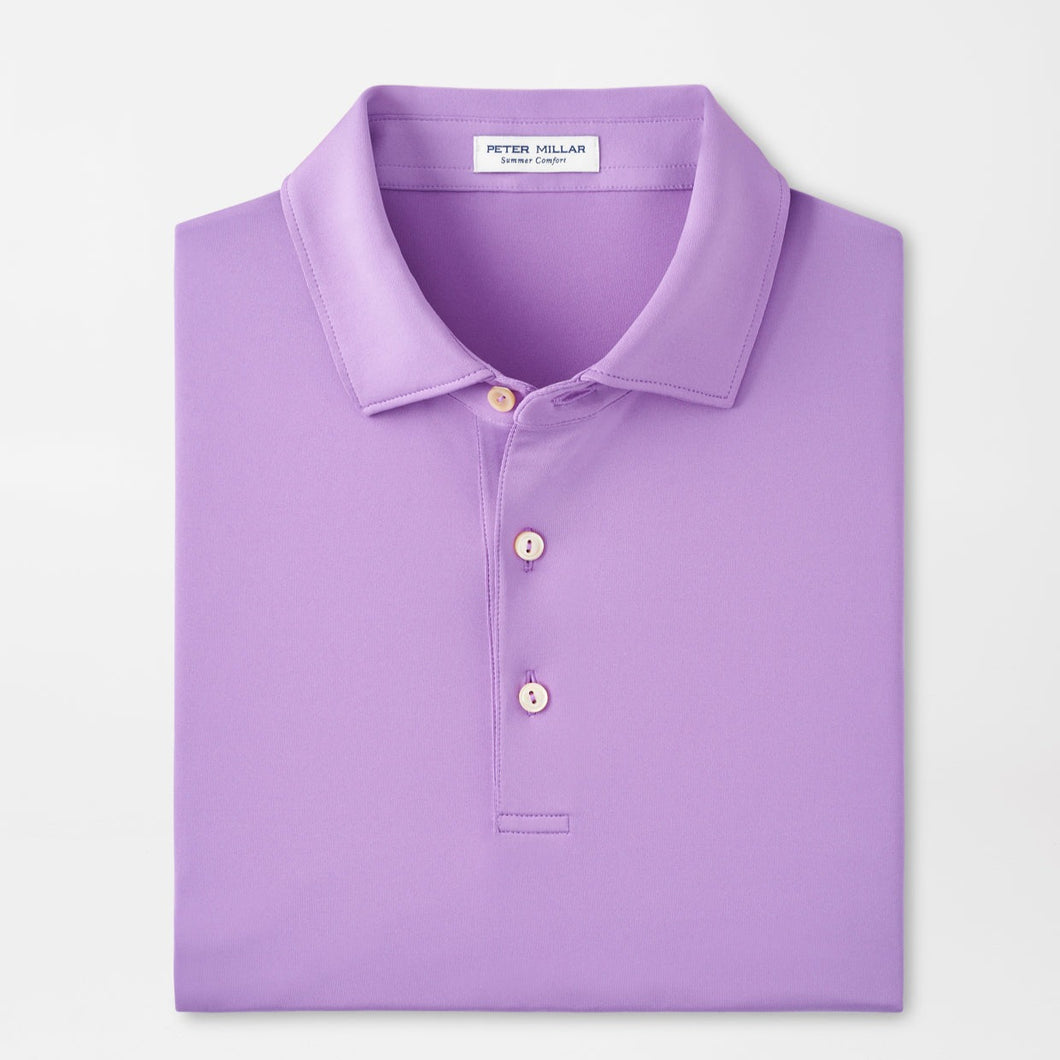 Peter Millar Solid Performance Jersey Polo in Dragonfly