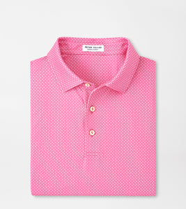 Peter Millar Tesseract Performance Jersey Polo in Pink Ruby