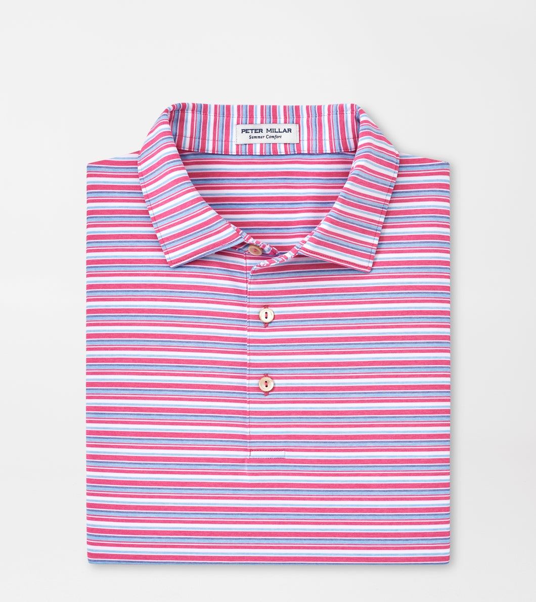 Peter Millar Oakland Performance Jersey Polo in Pink Ruby
