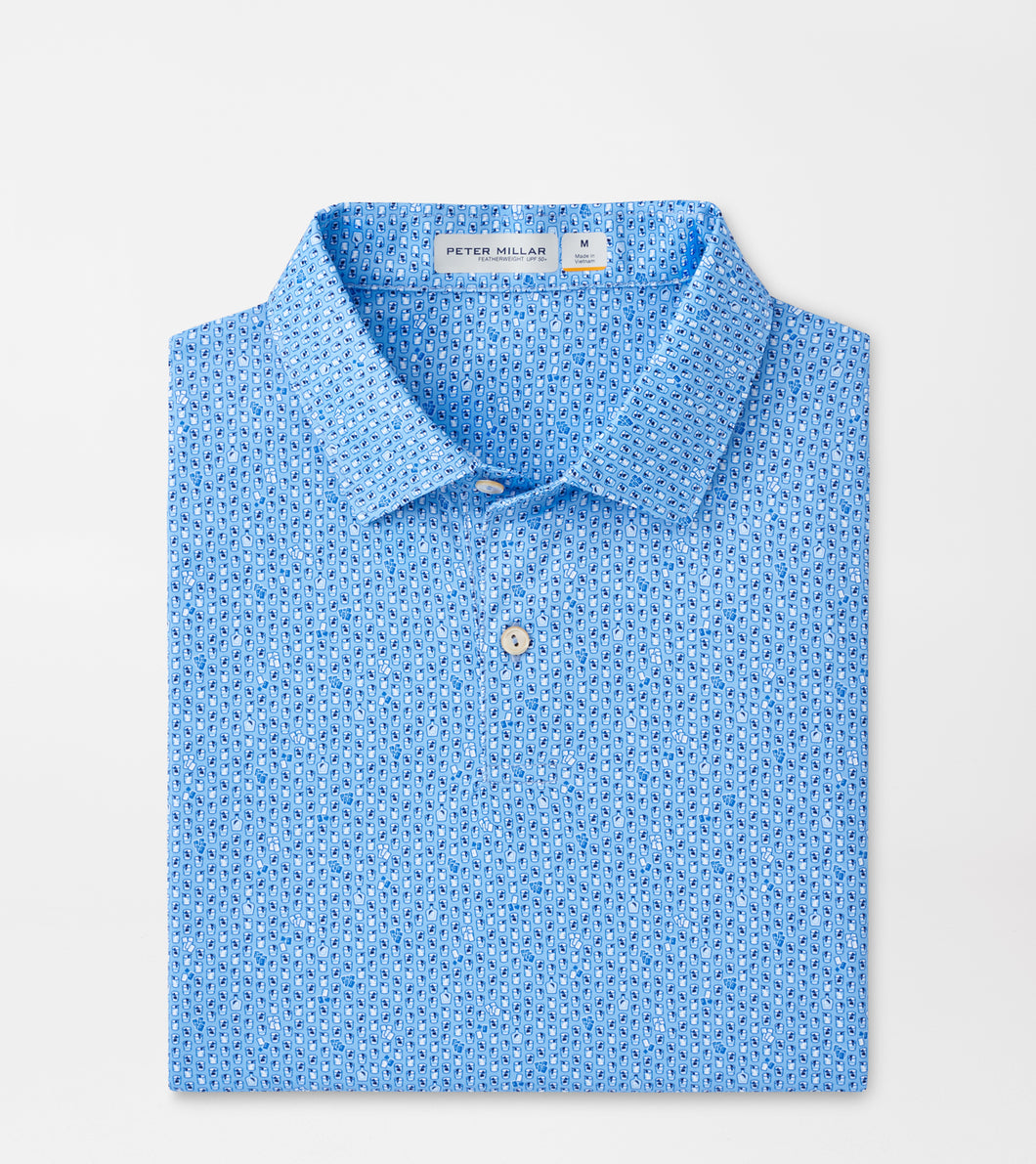 Peter Millar Featherweight Royal Flush Polo in Cottage Blue