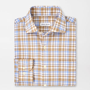 Peter Millar Stonington Summer Soft Cotton Sport Shirt in Maritime