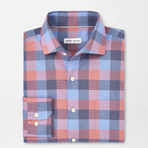 Peter Millar Boothbay Summer Soft Cotton Sport Shirt in Navy