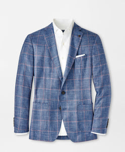 Peter Millar Roseville Windowpane Soft Jacket in Blue Pearl