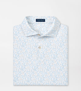 Peter Millar Fields of Carlsfad Performance Jersey Polo in White