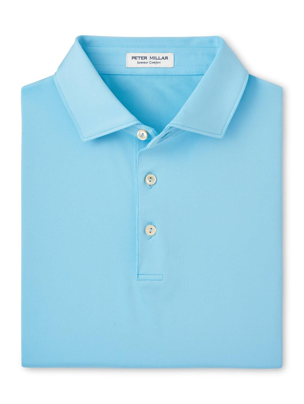 Peter Millar Solid Performance Jersey Polo in Maya Blue